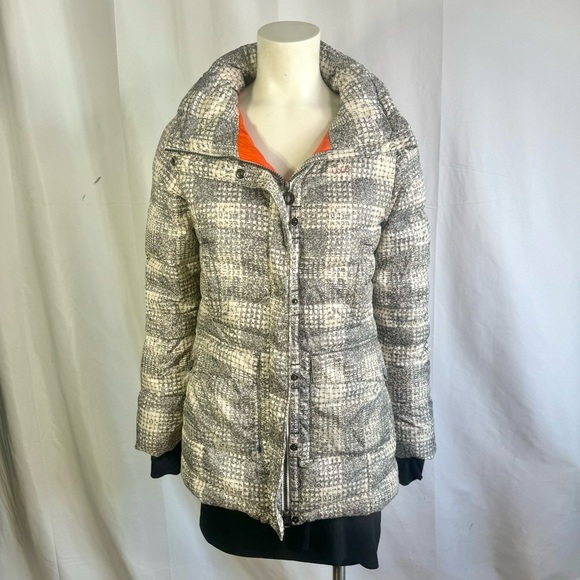 LOLE WINTER COAT WHITE GREY JACKET DUCK DOWN FILLED WOMAN SIZE XS - Picture 4 of 17